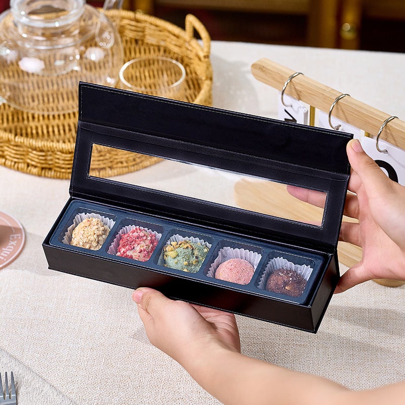 5-Compartment Windowed Chocolate Packaging Box, Hard Box, Handmade High-End Valentine'S Day Ferrero Chocolate Gift Box - Image 2